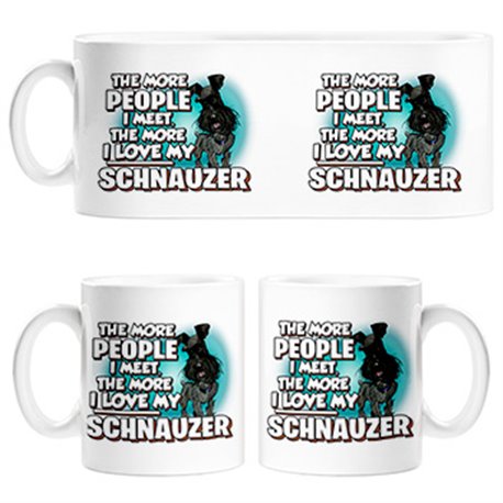 Taza I love my Black Schnauzer raza perro