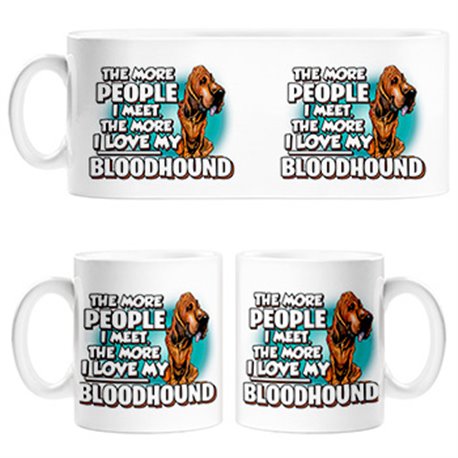 Taza I love my Bloodhound mascota raza perro