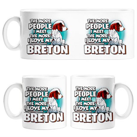 Taza I love my Breton raza perro