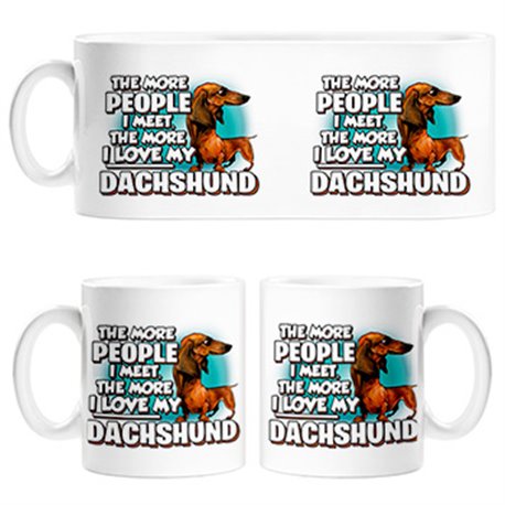Taza I love my Dachshund mascota raza perro