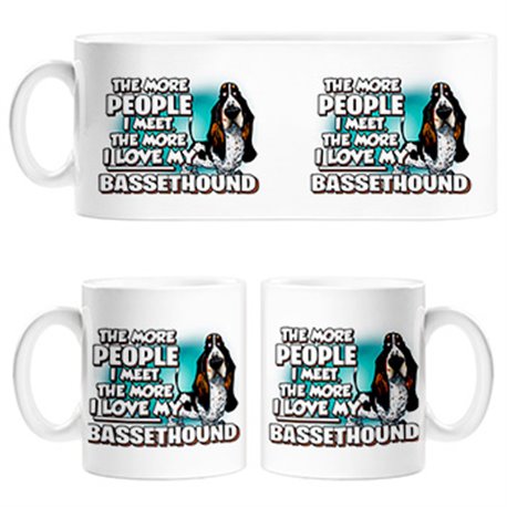 Taza I love my dog Bassethound raza perro