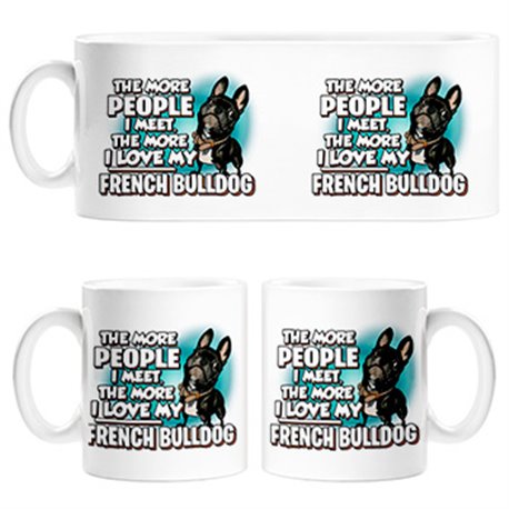 Taza I love my French Bulldog Black raza perro