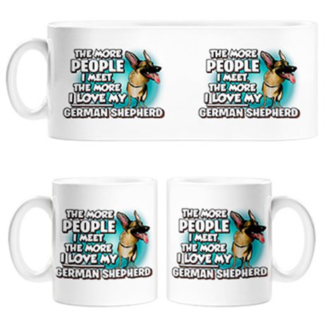 Taza I love my German Shepherd raza perro