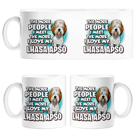 Taza I love my Lhasa Apso raza perro