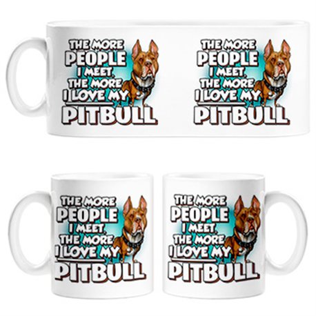 Taza I love my Pitbull raza perro