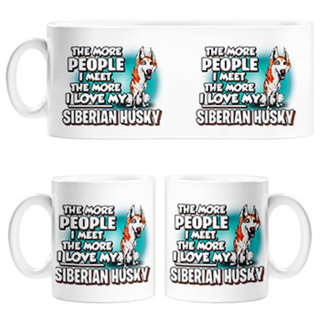 Taza I love my Siberian Husky raza perro