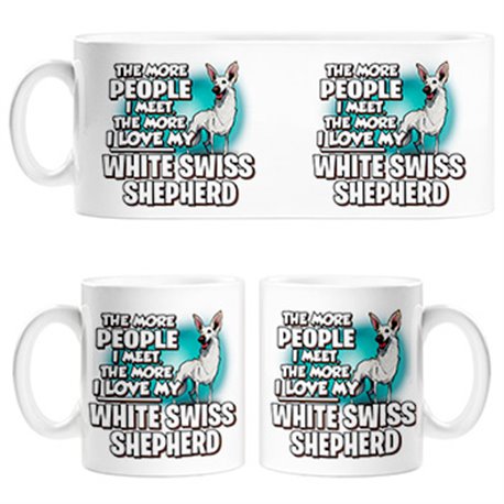 Taza I love my White Swiss Shepherd raza perro