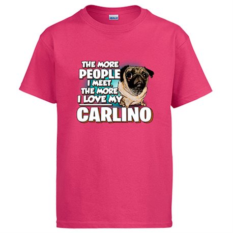 Camiseta I love my Carlino raza perro
