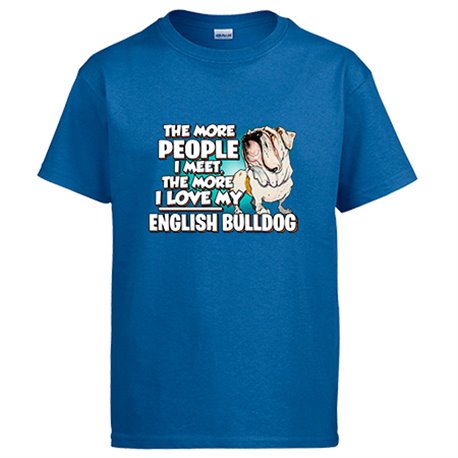 Camiseta I love my English Bulldog raza perro