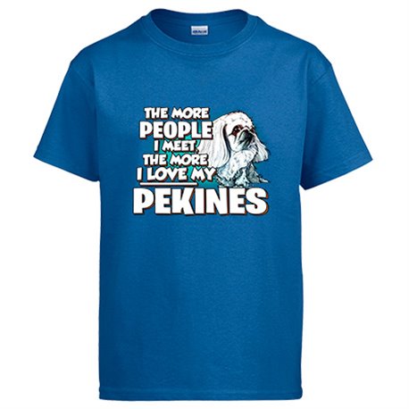 Camiseta I love my Pekines Blanco raza perro