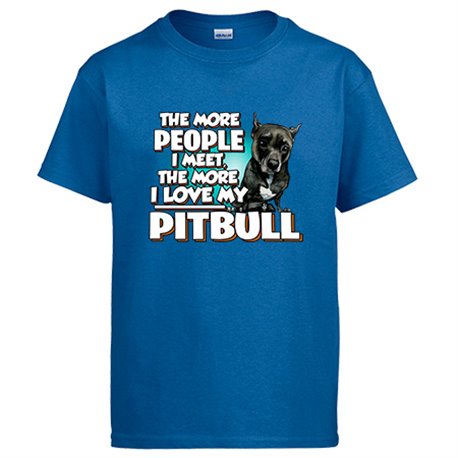 Camiseta I love my Pitbull negro raza perro