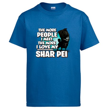 Camiseta I love my Shar Pei Black raza perro