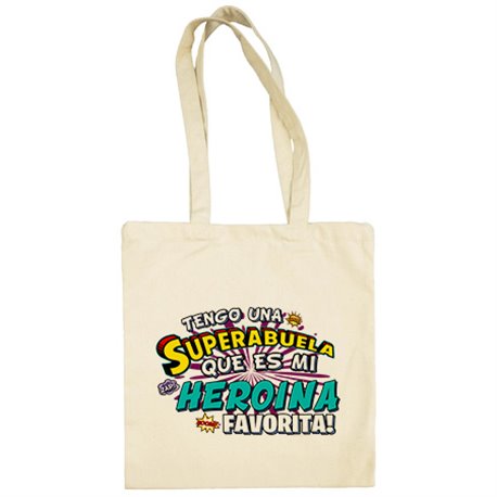 Bolsa de tela tengo una Superabuela que és mi heroína favorita regalo para abuela