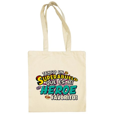 Bolsa de tela tengo una Superabuelo que és mi héroe favorito regalo para abuelo