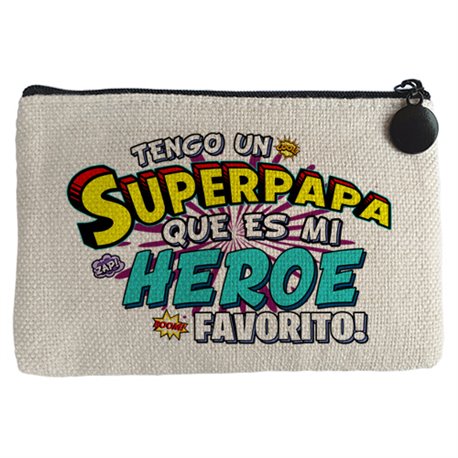 Monedero tengo una Superapapá que és mi héroe favorito regalo para padre
