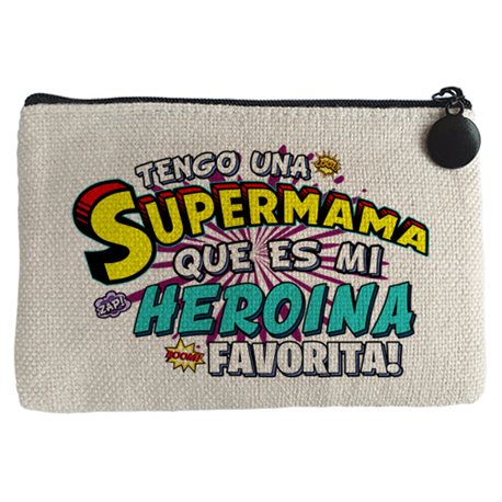 Monedero tengo una Supermamá que és mi heroína favorita regalo para madre