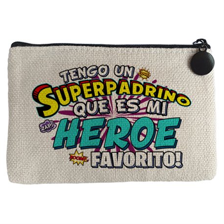 Monedero tengo una Superpadrino que és mi héroe favorito regalo para padrino