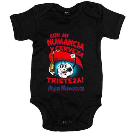 Body bebé frase con mi Numancia y cerveza nunca hay tristeza Soria fútbol