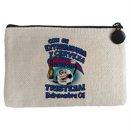Monedero frase con mi Extremadura y cerveza nunca hay tristeza fútbol