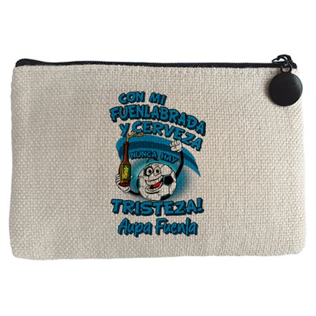 Monedero frase con mi Fuenlabrada y cerveza nunca hay tristeza Fuenla fútbol