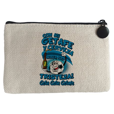 Monedero frase con mi Getafe y cerveza nunca hay tristeza Geta fútbol