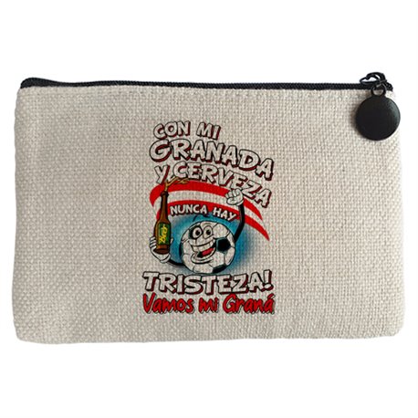 Monedero frase con mi Granada y cerveza nunca hay tristeza Graná fútbol