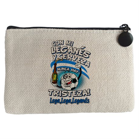 Monedero frase con mi Leganés y cerveza nunca hay tristeza Lega fútbol