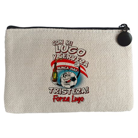 Monedero frase con mi Lugo y cerveza nunca hay tristeza fútbol