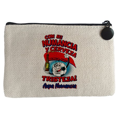Monedero frase con mi Numancia y cerveza nunca hay tristeza Soria fútbol