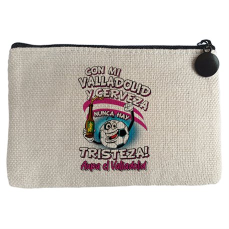 Monedero frase con mi Valladolid y cerveza nunca hay tristeza fútbol