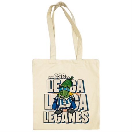 Bolsa de tela parodia de súper pepino la mascota de fútbol de Leganés