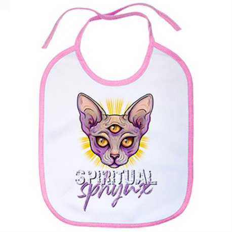 Babero ilustración de gato spiritual Sphynx