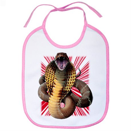 Babero ilustración de serpiente salvaje