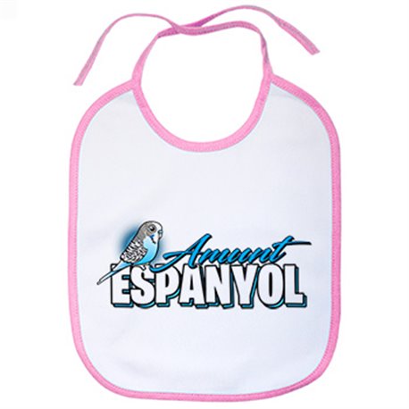 Babero ilustración parodia de un periquito espanyol