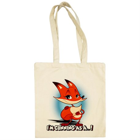 Bolsa de tela frase tan astuto como un zorro