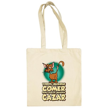 Bolsa de tela gato callejero frase divertida