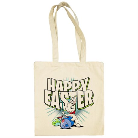 Bolsa de tela Happy Easter feliz huevo de páscua
