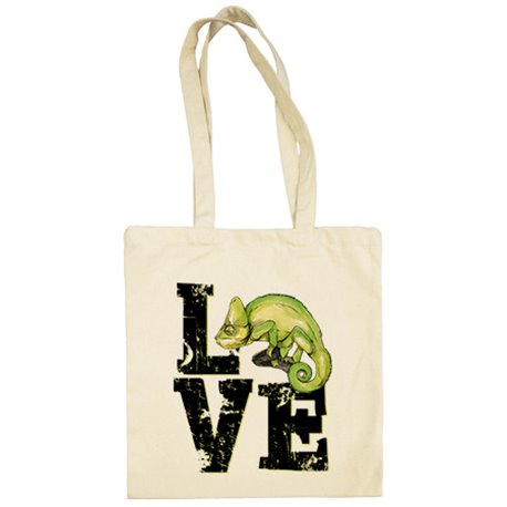 Bolsa de tela Love Camaleón