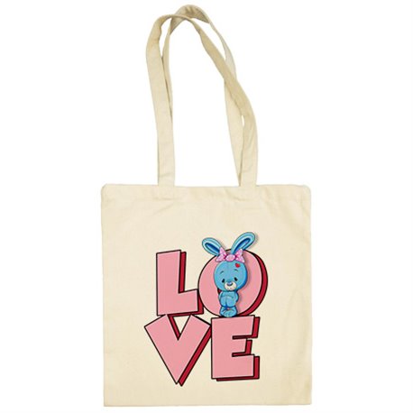 Bolsa de tela Love conejito amoroso
