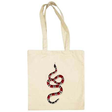 Bolsa de tela serpiente coral