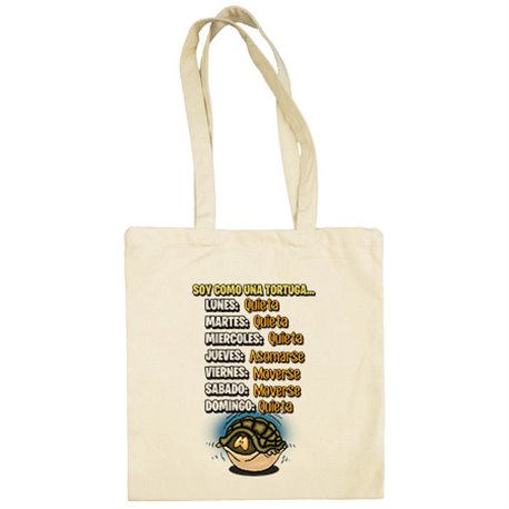 Bolsa de tela soy como una tortuga meme divertido para chica