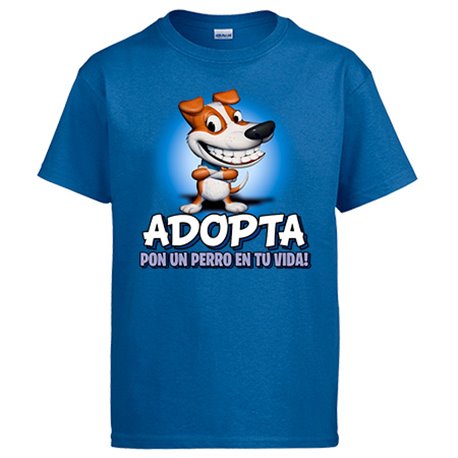 Camiseta adopta por un perro en tu vida