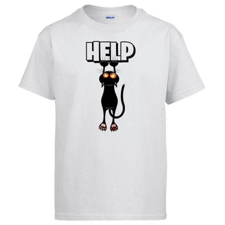 Camiseta gato divertido cayéndose