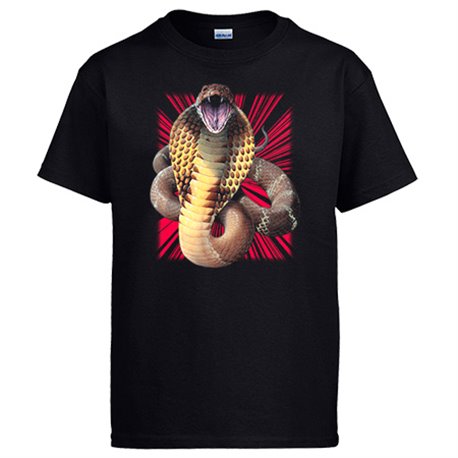 Camiseta ilustración de serpiente salvaje