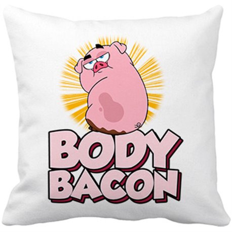 Cojín con relleno divertido body bacon