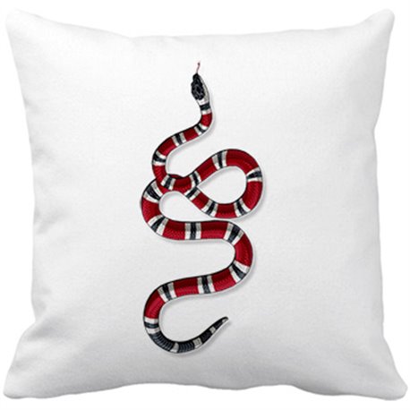 Cojín con relleno serpiente coral