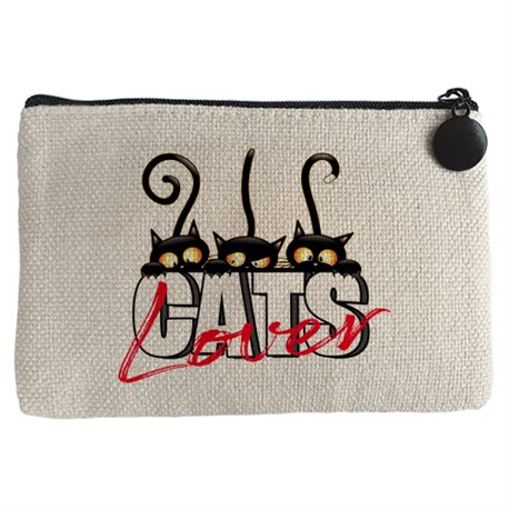 Monedero amante de los gatos negros