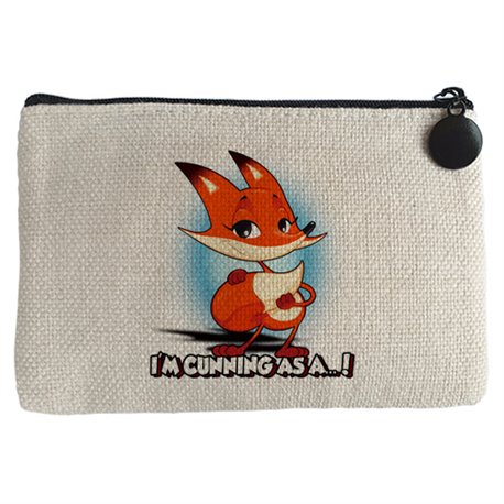 Monedero frase tan astuto como un zorro