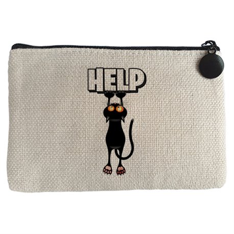 Monedero gato divertido cayéndose