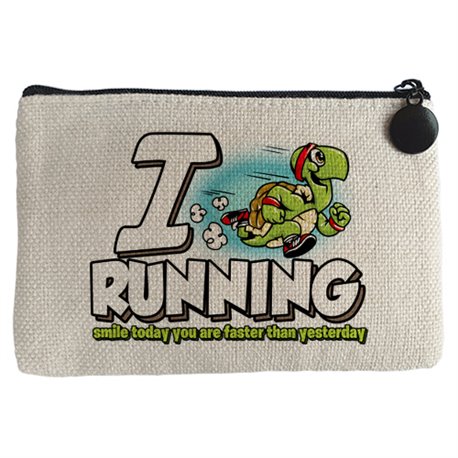 Monedero I Love Running divertido con tortuga veloz para corredores trail maratones
